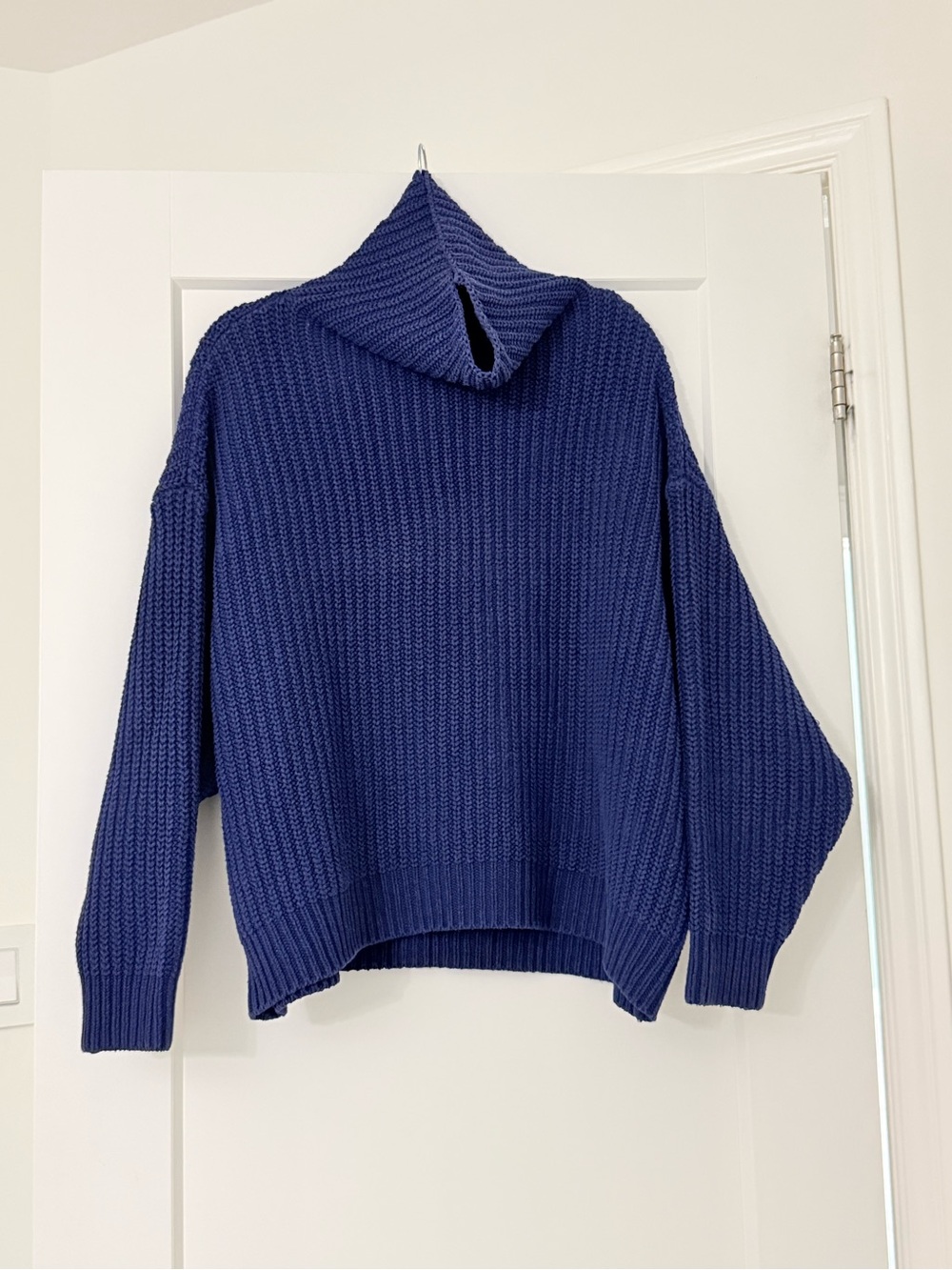 Free People Ribbed Turtleneck Sweater - Royal Blue